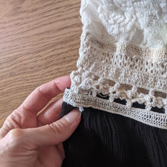 Love Culture Black and White Lace Top Dress Size Small - Picture 6 of 6